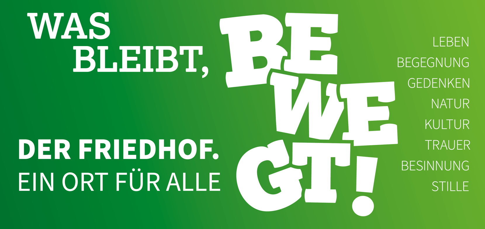 Der Friedhof. Ein Ort für alle.